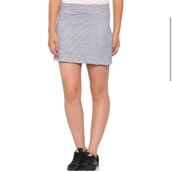 Lola by AFG Every Day Stretch Knit Golf Tennis Striped Skort W Side Slit. XL - Picture 1 of 8